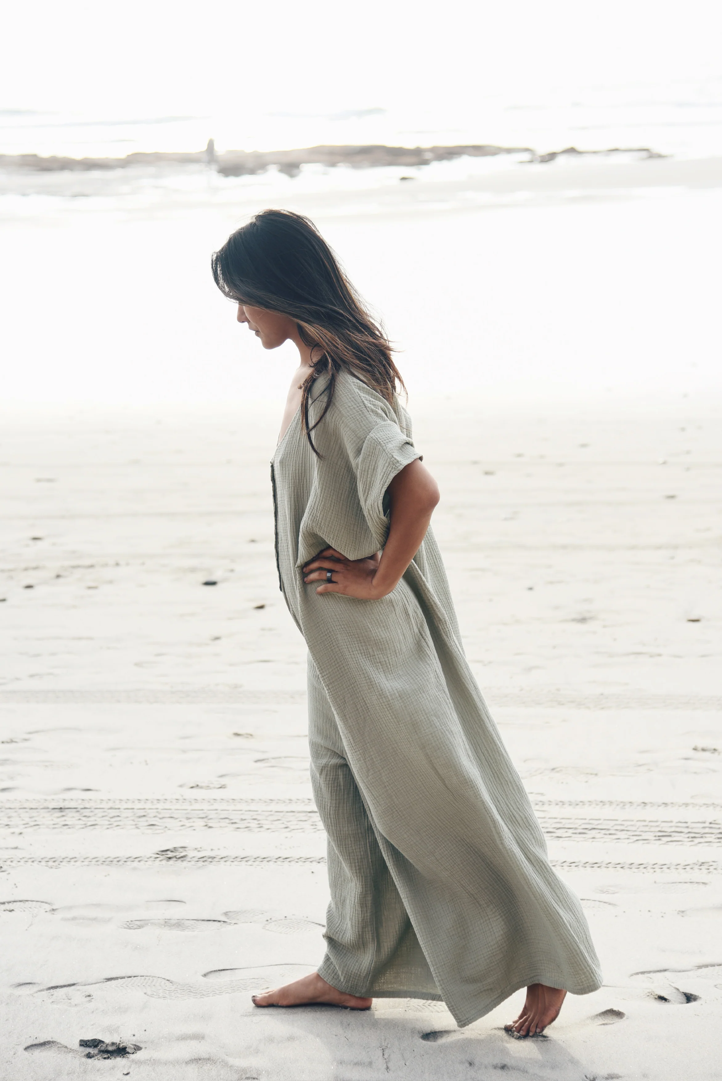 The Kaftan Jumpsuit // Sage - Image 3
